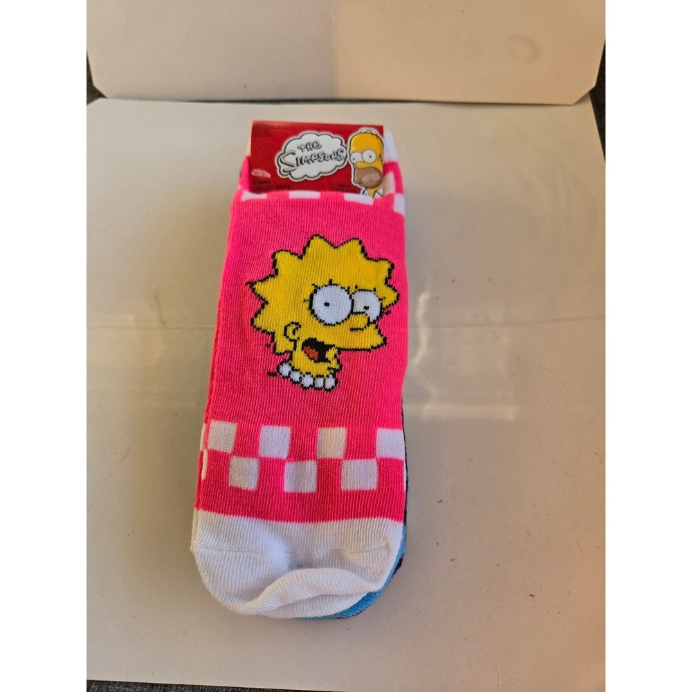 The Simpsons Socks 5 Pairs Low Cut NWT New Sz 4 - 10 Marge Bart